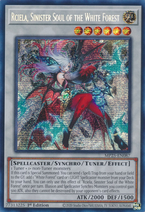 Rciela, Sinister Soul of the White Forest - MP25-EN087 - Prismatic Secret Rare 1