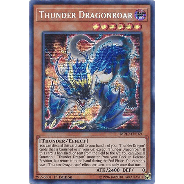 Thunder Dragonroar - MP19-EN169 - Prismatic Secret Rare 
