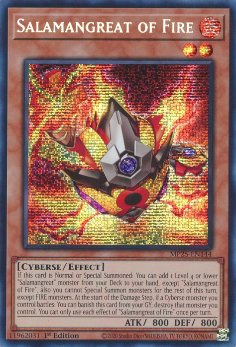 Salamangreat of Fire - MP25-EN144 - Prismatic Secret Rare  1