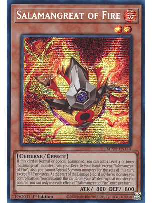 Salamangreat of Fire - MP25-EN144 - Prismatic Secret Rare 
