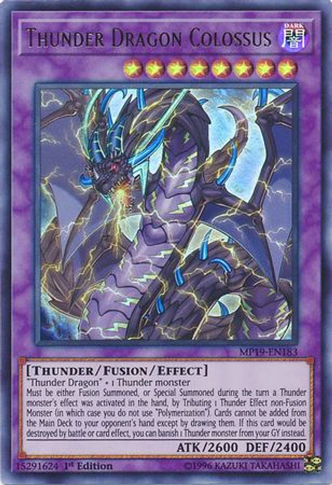 Thunder Dragon Colossus - MP19-EN183 - Ultra Rare