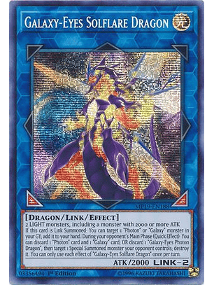 Galaxy-Eyes Solflare Dragon - MP19-EN188 - Prismatic Secret Rare