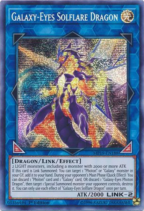 Galaxy-Eyes Solflare Dragon - MP19-EN188 - Prismatic Secret Rare