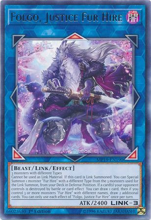 Folgo, Justice Fur Hire - MP19-EN190 - Rare 1