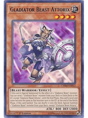  Gladiator Beast Attorix - CHIM-EN012 - Rare 