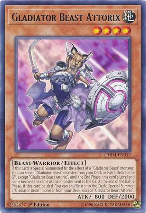  Gladiator Beast Attorix - CHIM-EN012 - Rare 