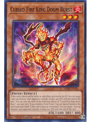 Cursed Fire King Doom Burst - MP25-EN436 - Common 