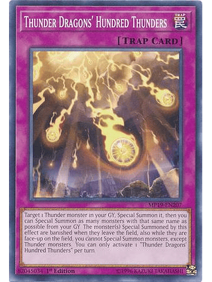 Thunder Dragons' Hundred Thunders - MP19-EN207 - Common