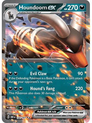 Houndoom ex - 134/197 - Rare - OBF