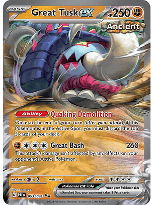 Great Tusk ex - double Rare - PAF