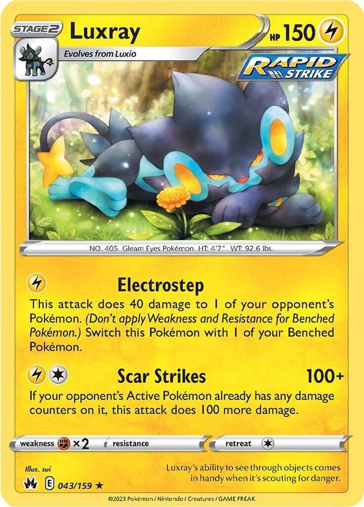 luxray - 043/159 - Rare - CRZ 1