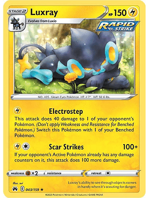 luxray - 043/159 - Rare - CRZ