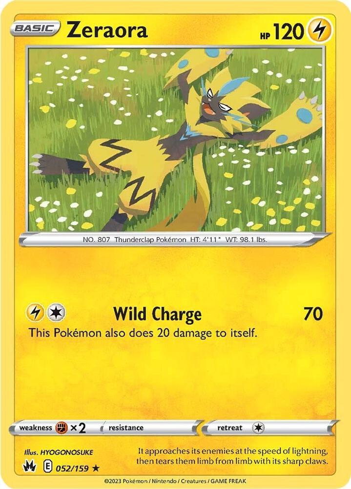 zeraora - 052/159 - Rare - CRZ 1