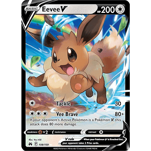 Eevee v - 108/159 - ultra Rare -CRZ