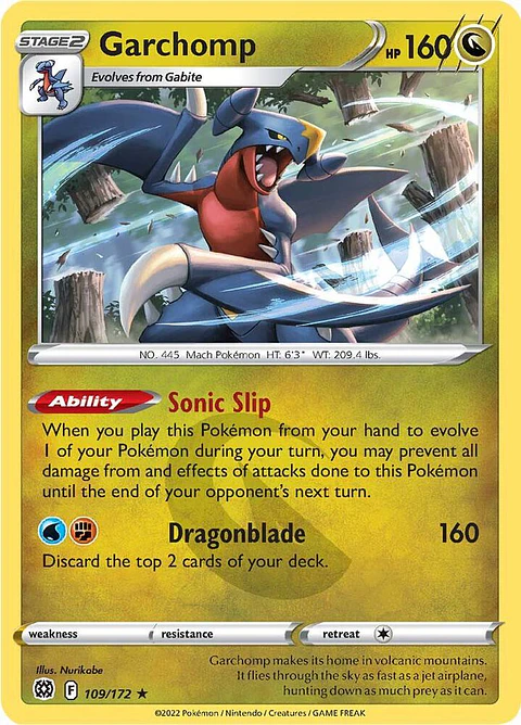 Garchomp - 109/172 - Rare - BRS