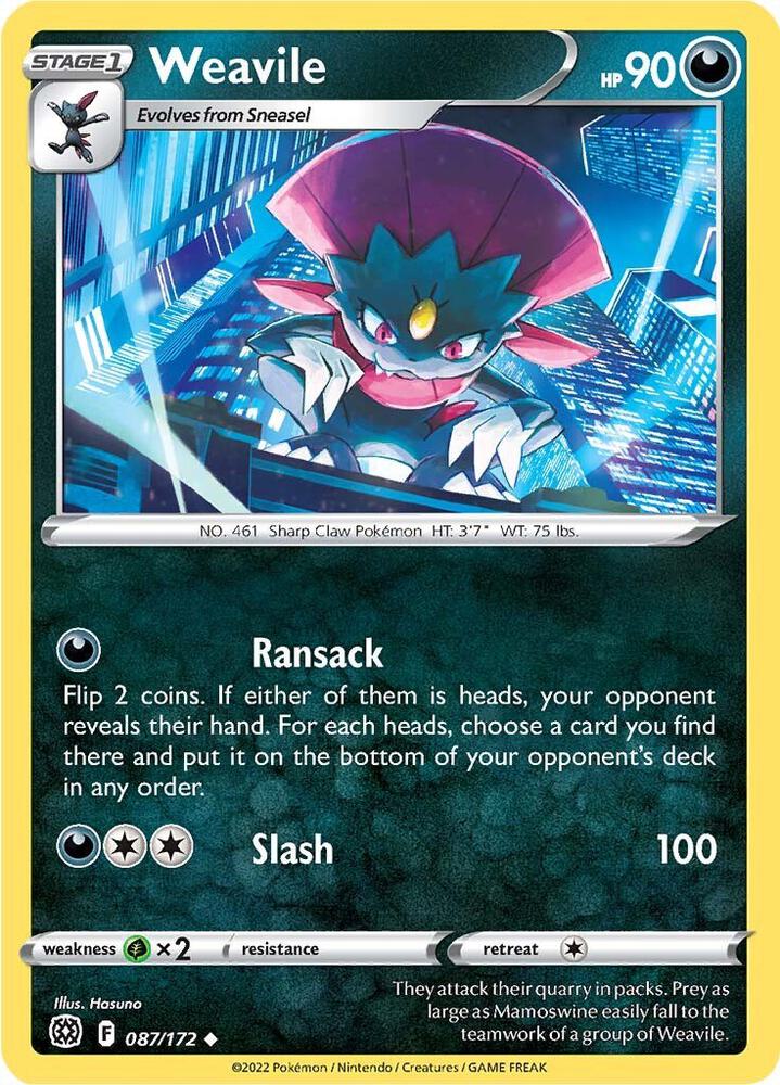 Weavile - 087/172 - Uncommon - BRS 1