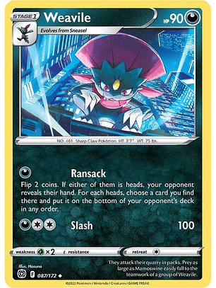 Weavile - 087/172 - Uncommon - BRS
