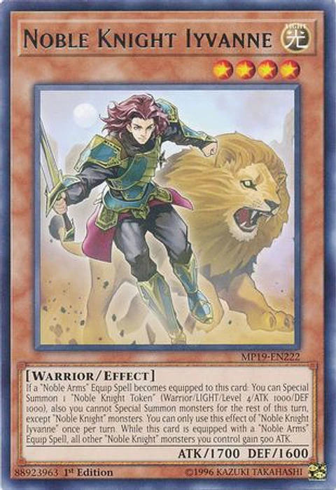 Noble Knight Iyvanne - MP19-EN222 - Rare 