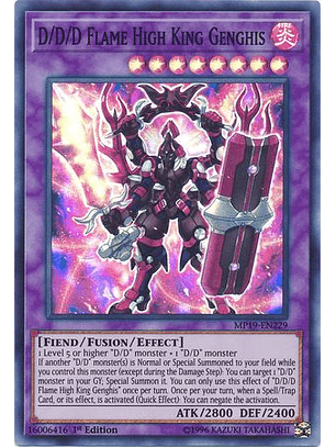 D/D/D Flame High King Genghis - MP19-EN229 - Super Rare