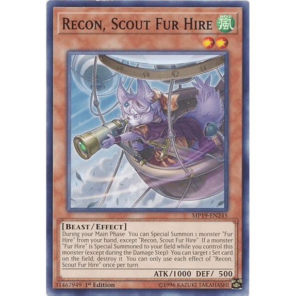 Recon, Scout Fur Hire - MP19-EN245 - Common