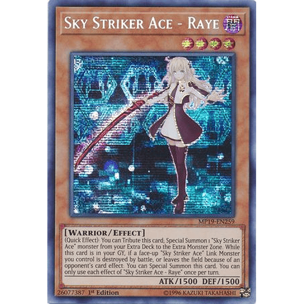 Sky Striker Ace - Raye - MP19-EN259 - Prismatic Secret Rare