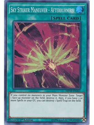 Sky Striker Maneuver - Afterburners! - MP19-EN261 - Super Rare