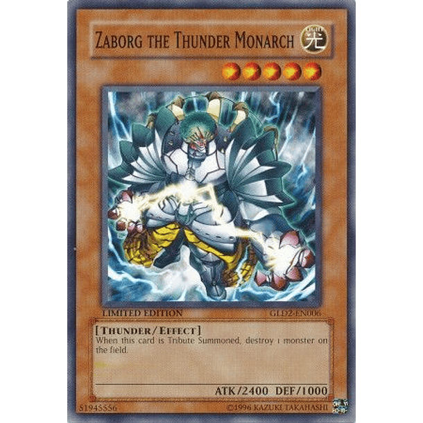 Zaborg the Thunder Monarch - GLD2-EN006 - Common