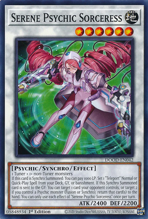 Serene Psychic Sorceress - DOOD-EN042 - Common 