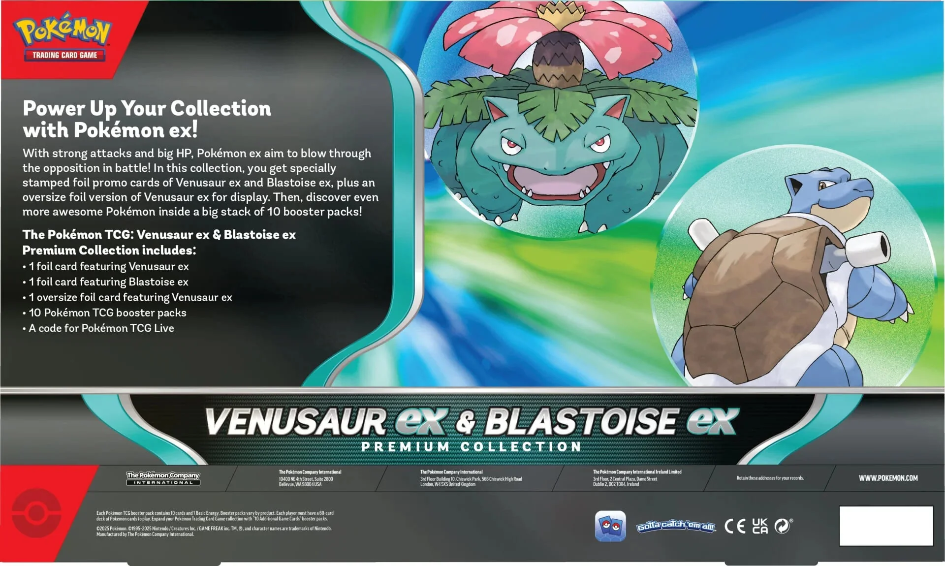 Venusaur ex & Blastoise Ex Premium Collection  2