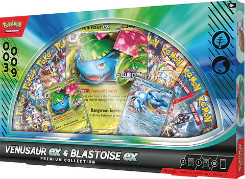 Venusaur ex & Blastoise Ex Premium Collection 