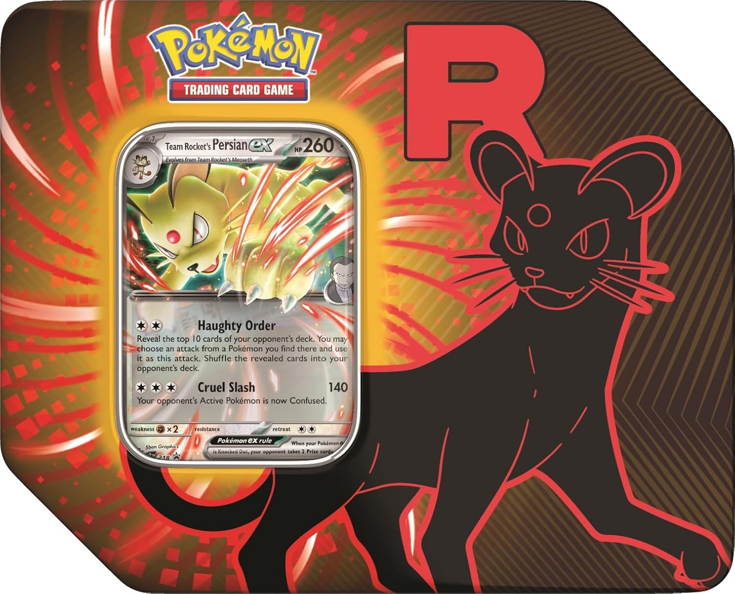 Pokemon TCG: Team Rocket Tin - Persian Ex 1