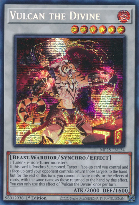 Vulcan the Divine - MP25-EN134 - Prismatic Secret Rare  1