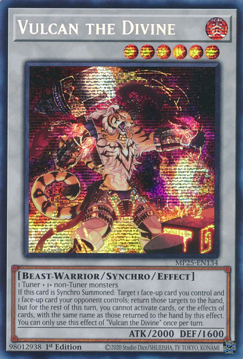 Vulcan the Divine - MP25-EN134 - Prismatic Secret Rare 
