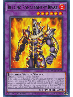 Blazing Bombardment Beast - MP25-EN406 - Common 