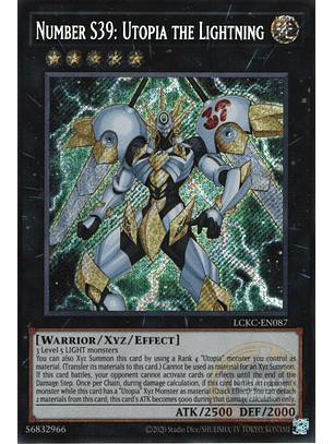 Number S39: Utopia the Lightning - LCKC-EN087 - Secret Rare (Reprint)