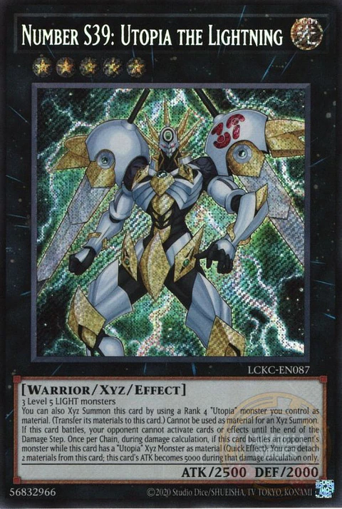 Number S39: Utopia the Lightning - LCKC-EN087 - Secret Rare (Reprint)