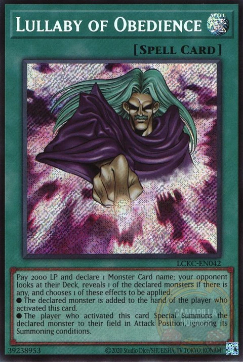 Lullaby of Obedience - LCKC-EN042 - Secret Rare (Reprint) 