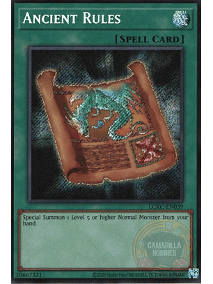 Ancient Rules - LCKC-EN039 - Secret Rare (Reprint) 