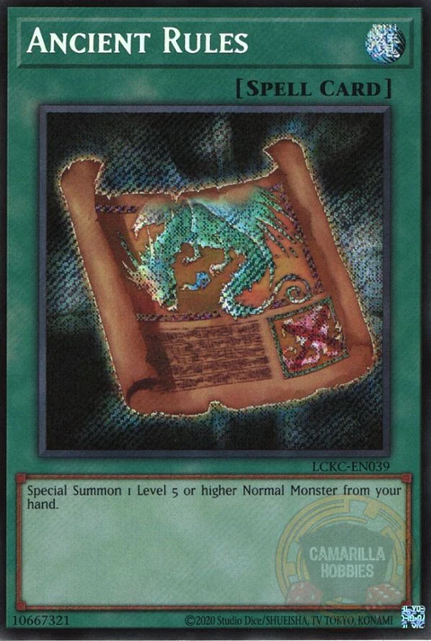 Ancient Rules - LCKC-EN039 - Secret Rare (Reprint) 