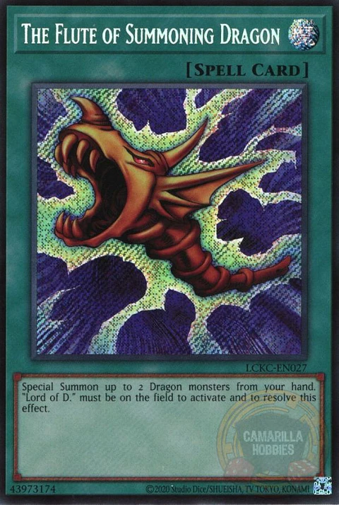 The Flute of Summoning Dragon - LCKC-EN027 - Secret Rare (Reprint) 