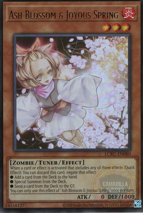 Ash Blossom & Joyous Spring - LCKC-EN080 - Ultra Rare (Reprint) 