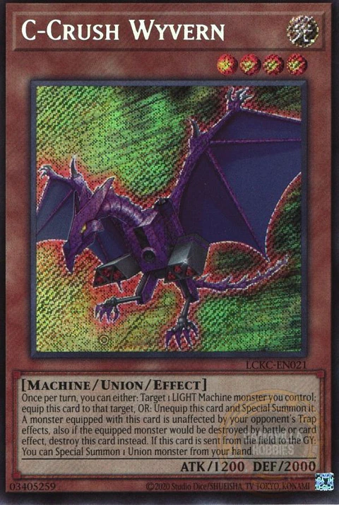 C-Crush Wyvern - LCKC-EN021 - Secret Rare (Reprint)