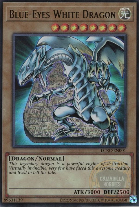 Blue-Eyes White Dragon - LCKC-EN001 - Ultra Rare (Reprint) Ver. 4