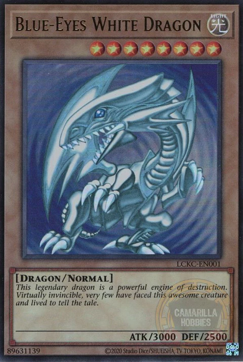 Blue-Eyes White Dragon - LCKC-EN001 - Ultra Rare (Reprint) Ver. 2