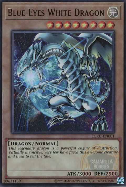 Blue-Eyes White Dragon - LCKC-EN001 - Ultra Rare (Reprint) Ver. 3