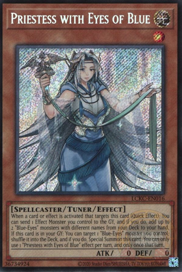 Priestess with Eyes of Blue - LCKC-EN016 - Secret Rare (Reprint) 1