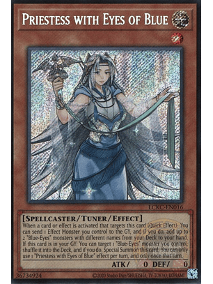 Priestess with Eyes of Blue - LCKC-EN016 - Secret Rare (Reprint)