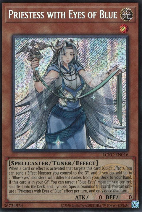 Priestess with Eyes of Blue - LCKC-EN016 - Secret Rare (Reprint)