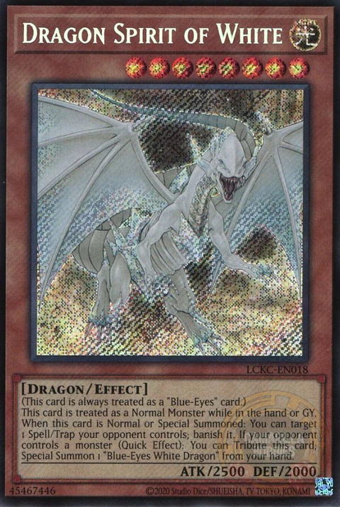 Dragon Spirit of White - LCKC-EN018 - Secret Rare (Reprint) 