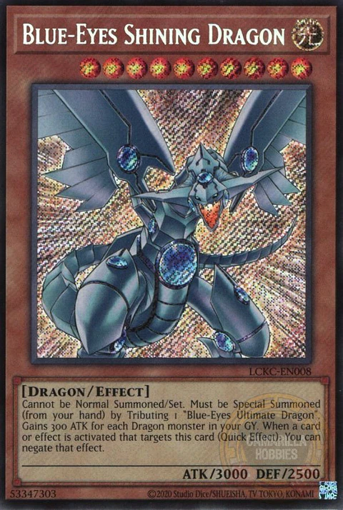 Blue-Eyes Shining Dragon - LCKC-EN008 - Secret Rare (Reprint)